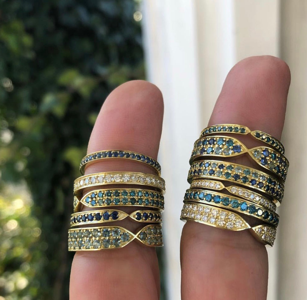 Skinny Diamond Goddess Wrap Ring