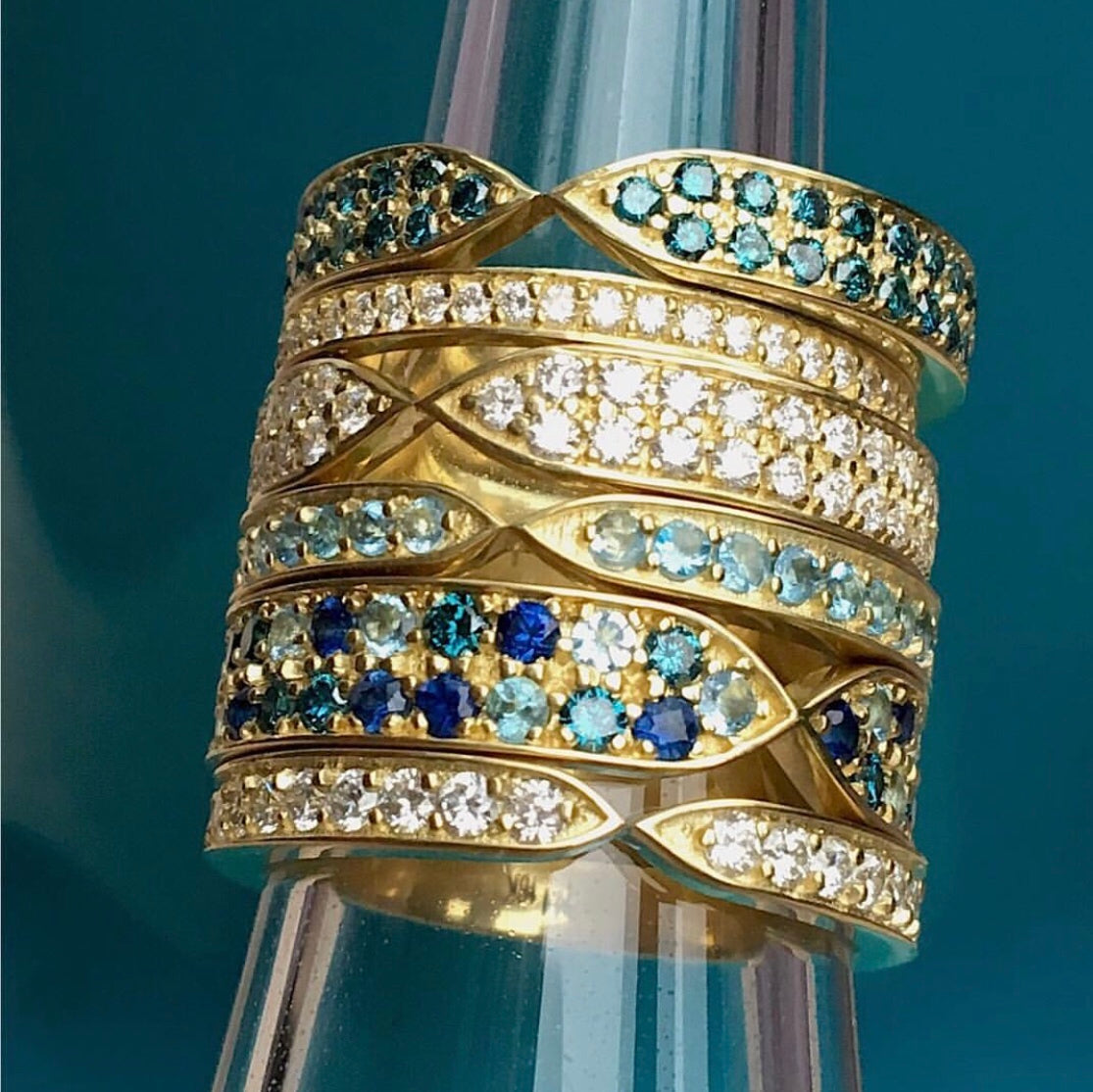 Skinny Diamond Goddess Wrap Ring