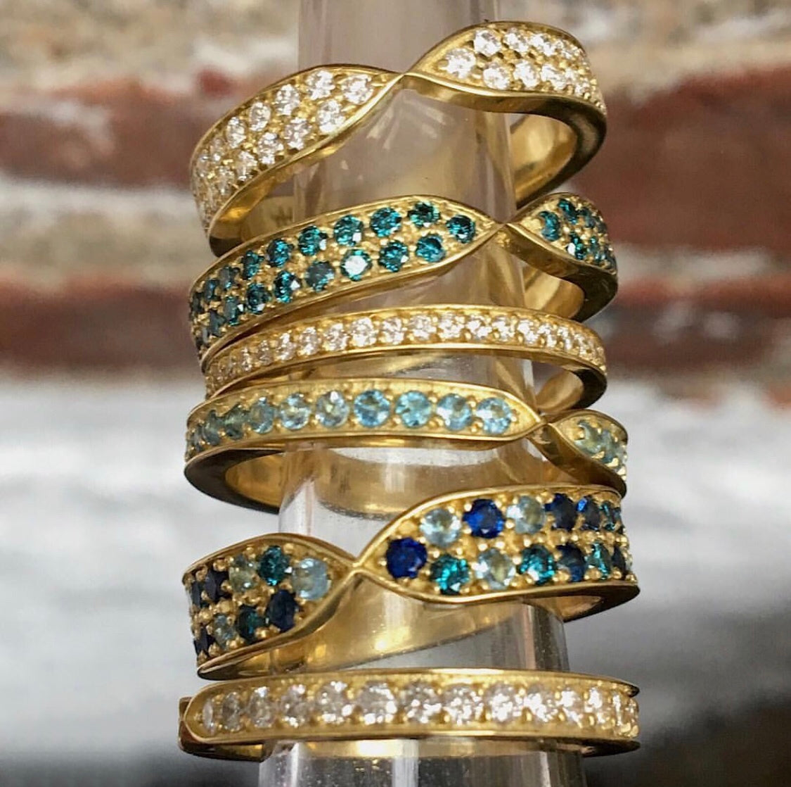 Skinny Diamond Goddess Wrap Ring