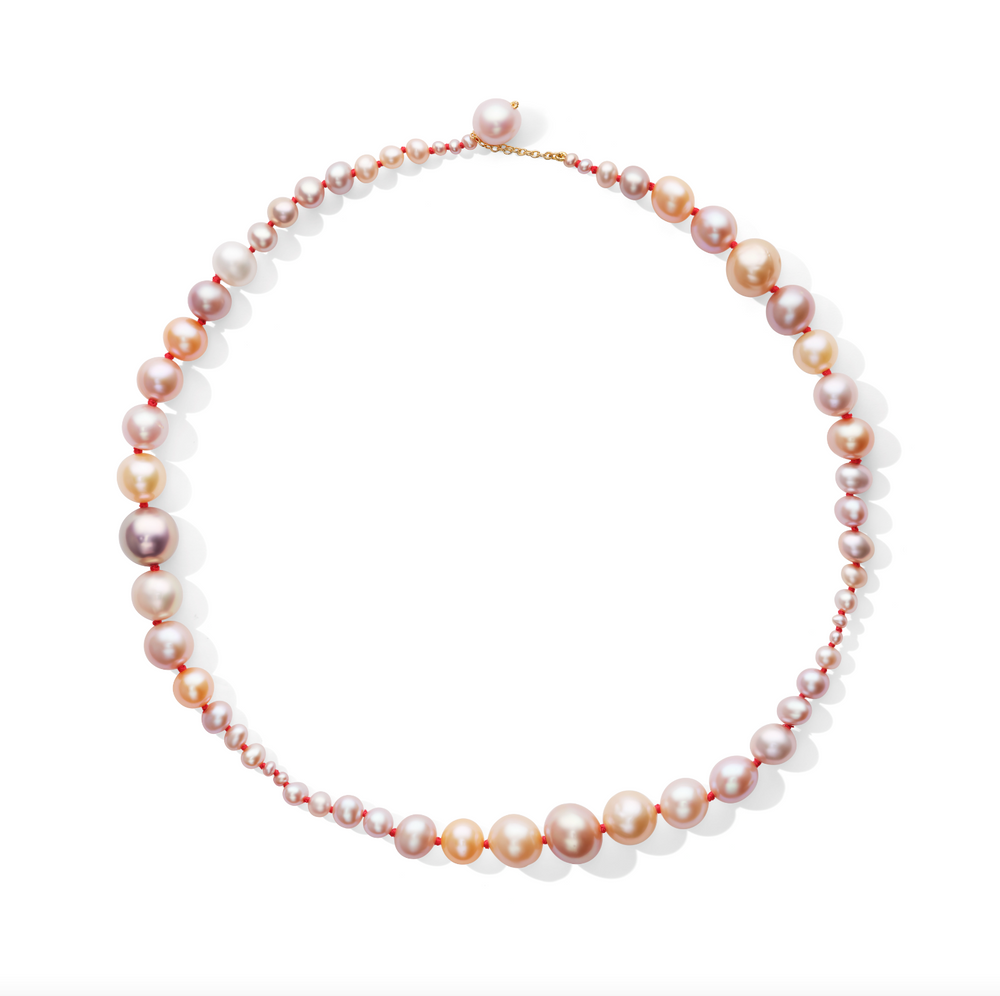 
                  
                    Pearl Girl Choker Necklace, Pink
                  
                