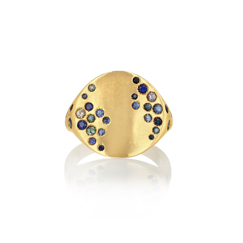 Blue Scatter Set Circle Ring