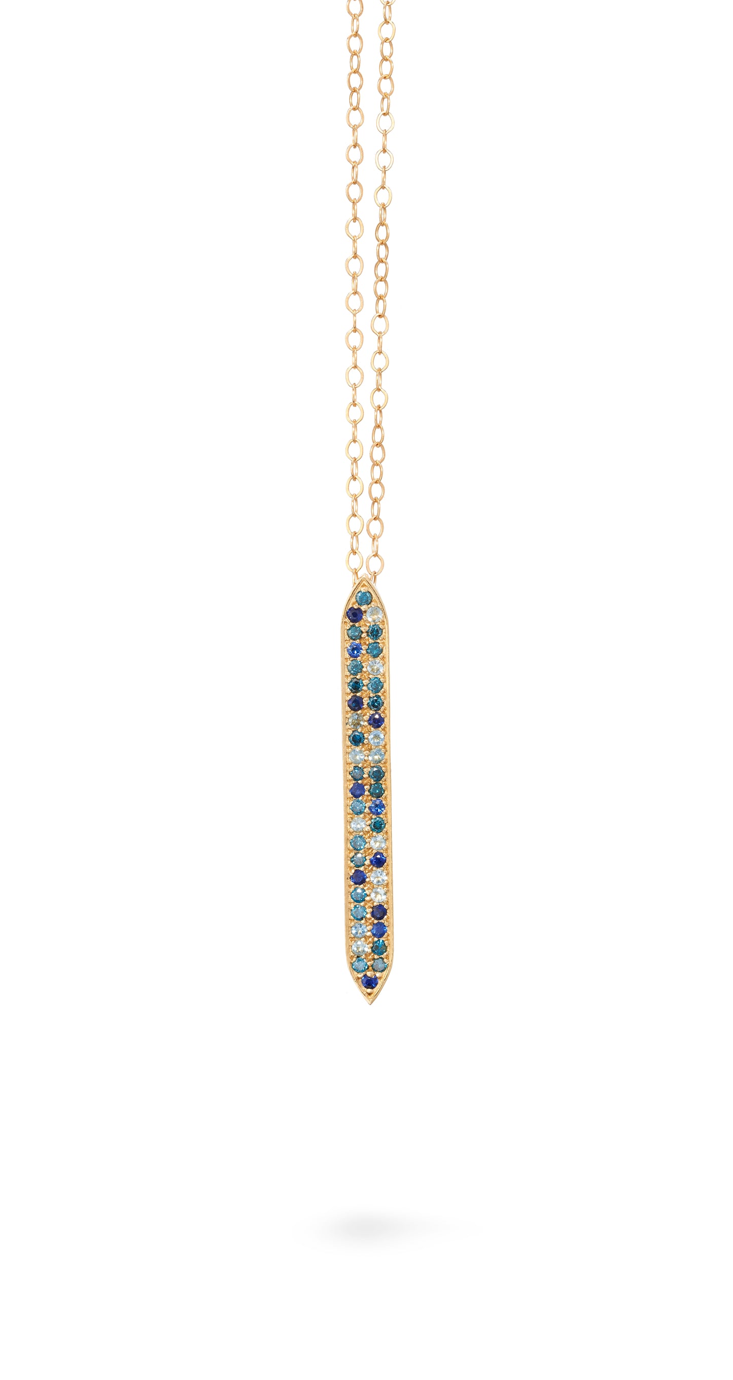 
                  
                    Double Row Mixed Blue Goddess Pendant
                  
                