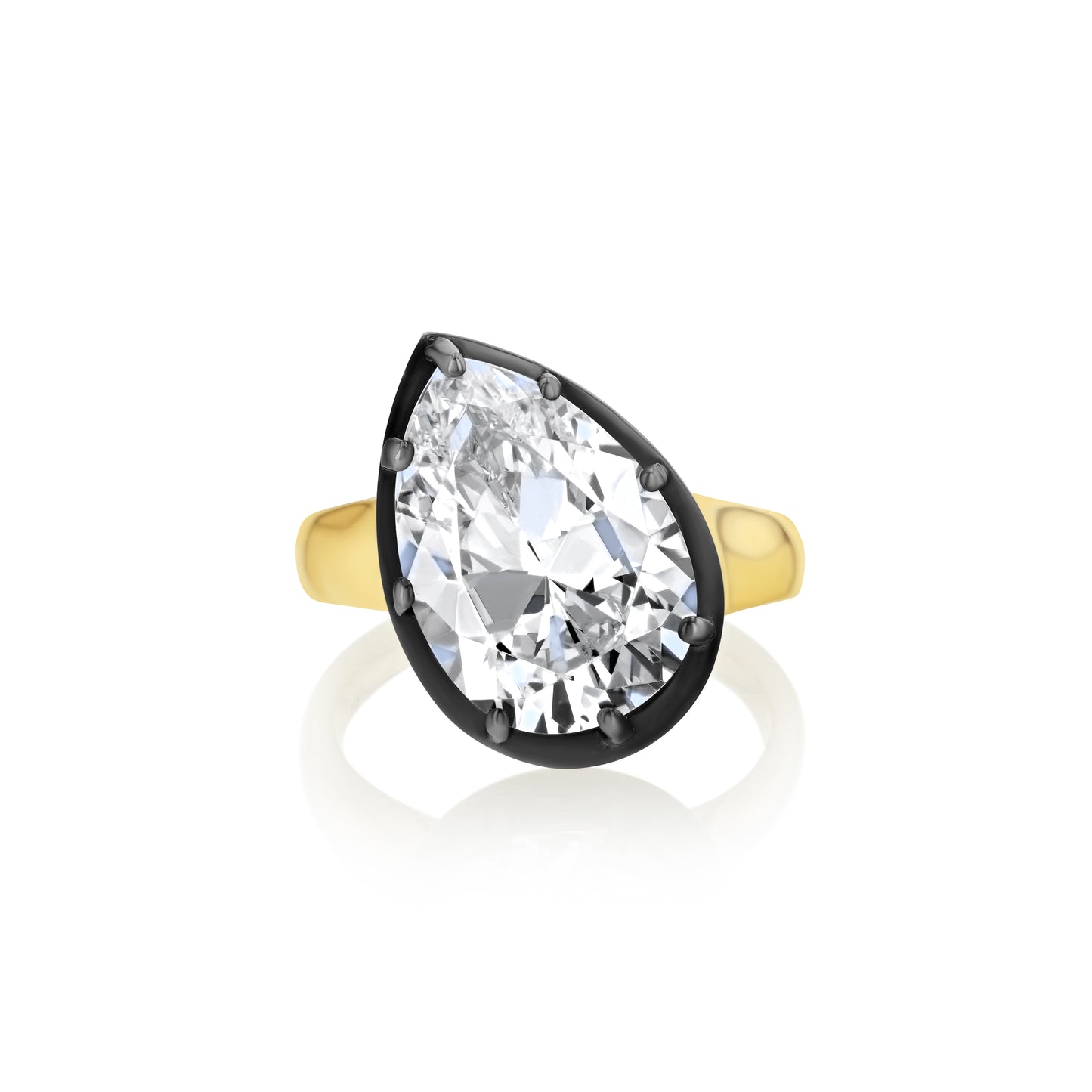 
                  
                    Slanted Pear Solitaire Ring
                  
                