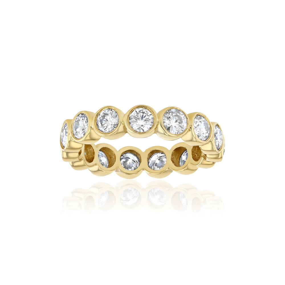Moissanite Bezel Ring
