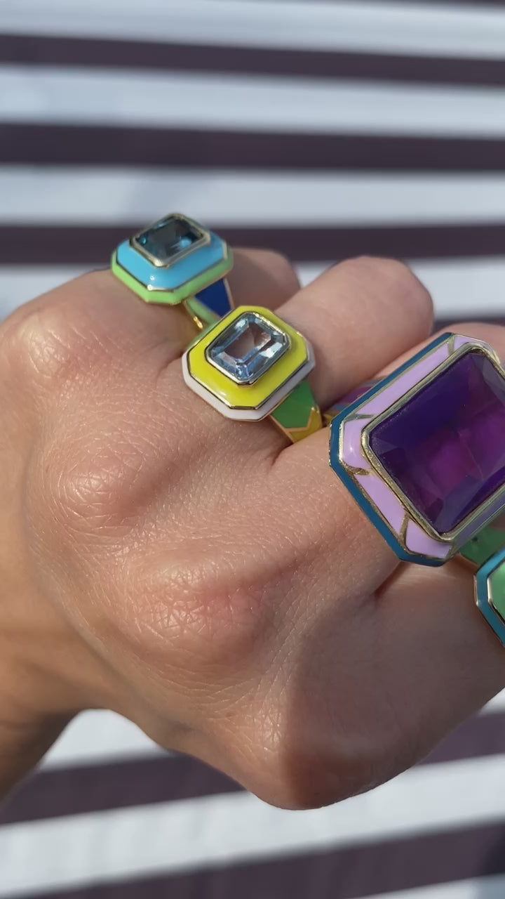
                  
                    Load and play video in Gallery viewer, Pink Tourmaline Quad Cocktail Ring
                  
                