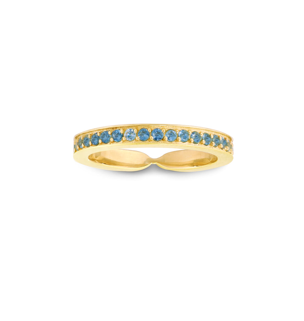 Blue Diamond Goddess Wrap Ring