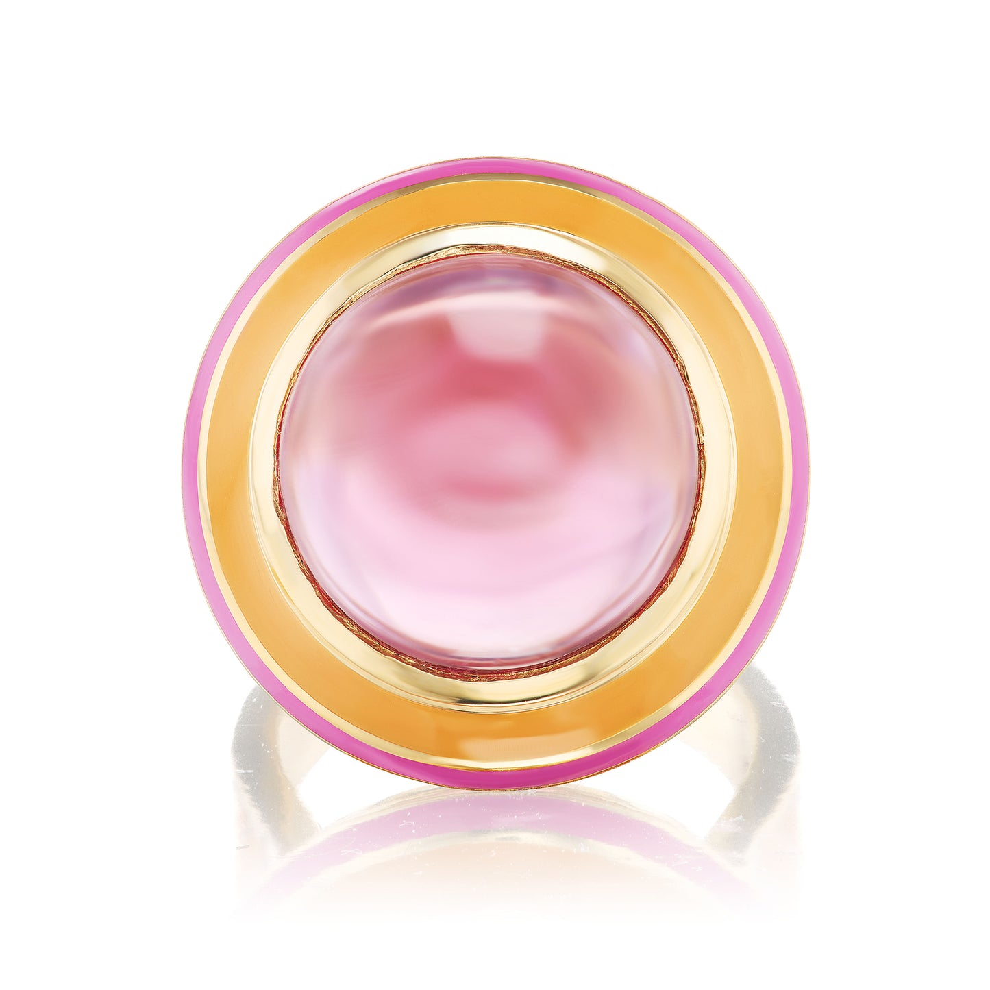 
                  
                    Round Pink Topaz Cocktail Ring
                  
                