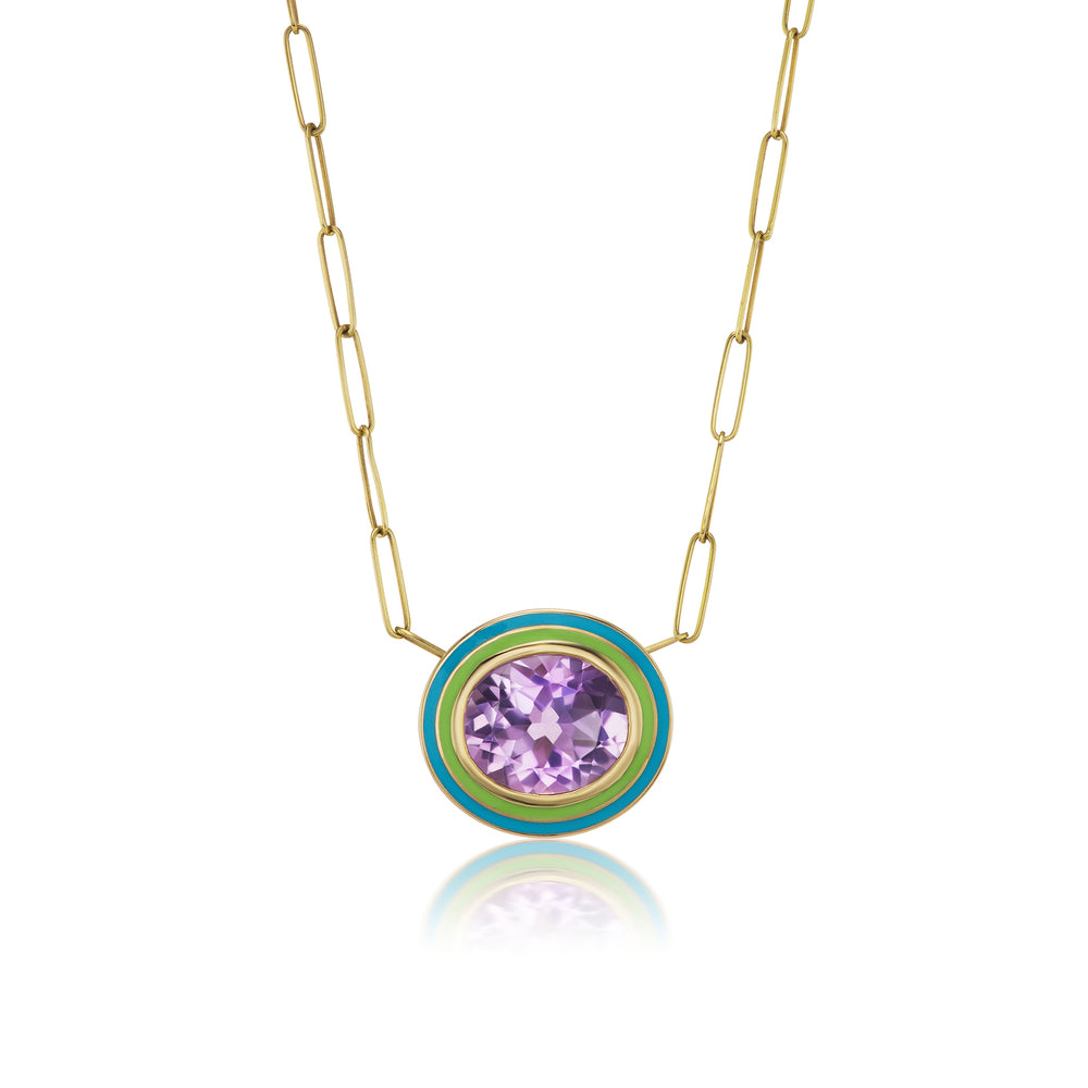 Amethyst Cocktail Pendant Necklace