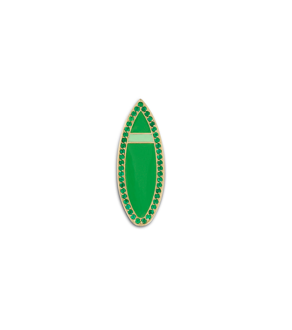 Emerald Malibu Short Board Necklace