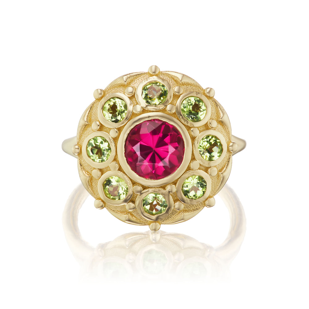 Round Lotus Flower Ring