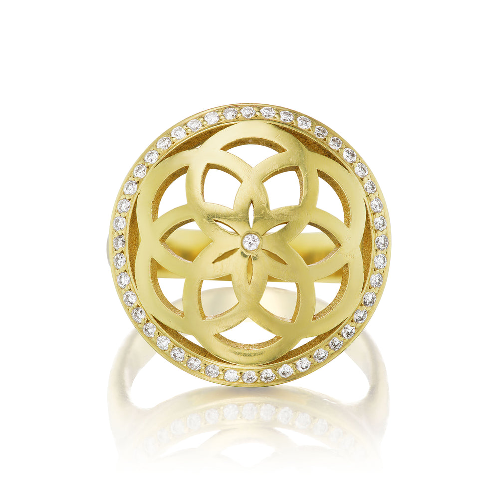 Sacred Flower Dome Ring