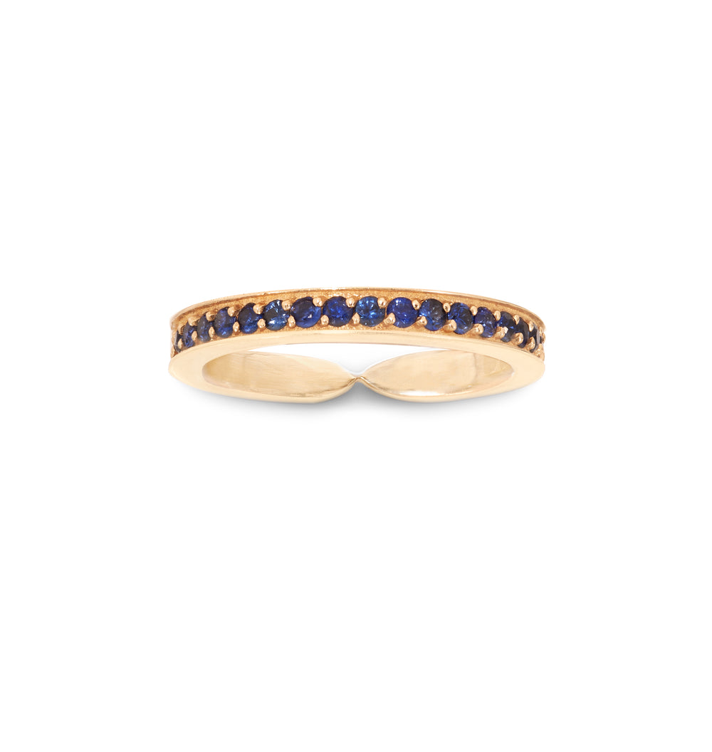 Blue Sapphire Goddess Wrap Ring