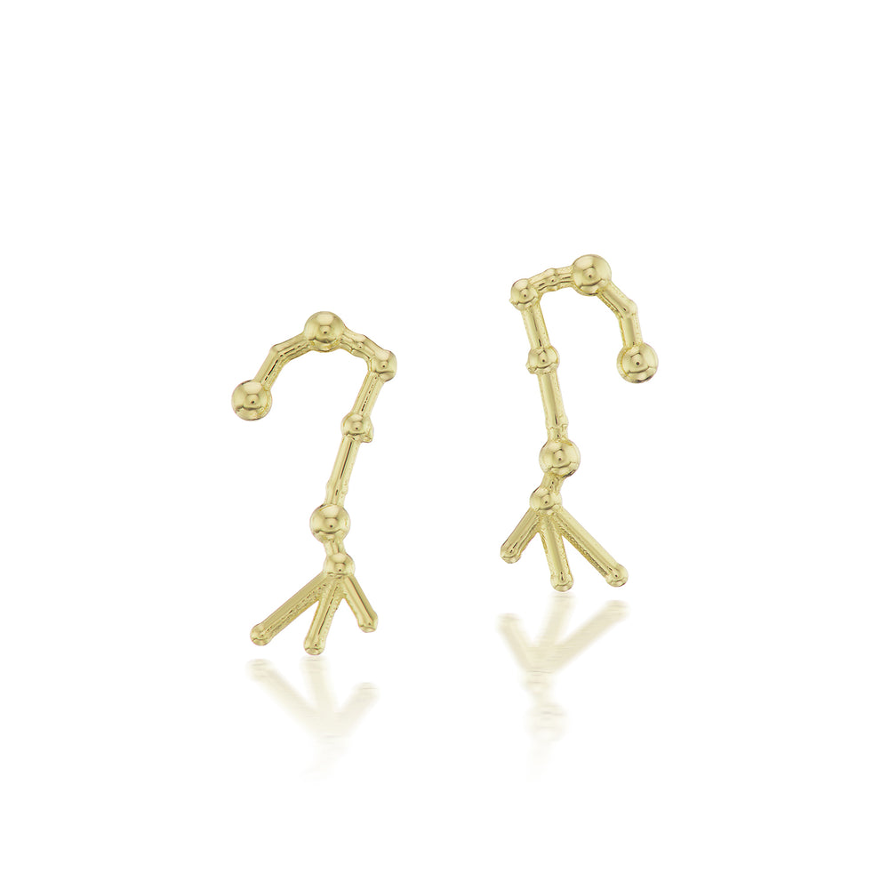 Scorpio Constellation Gold Stud Earrings