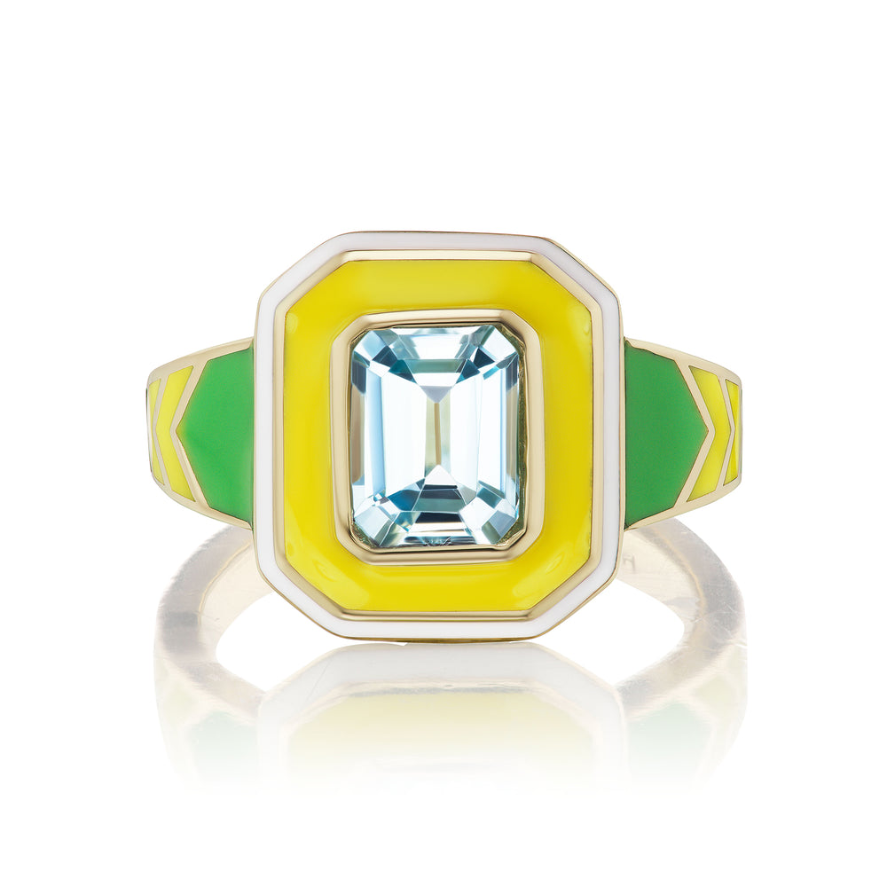 Topaz Chevron Cocktail Ring