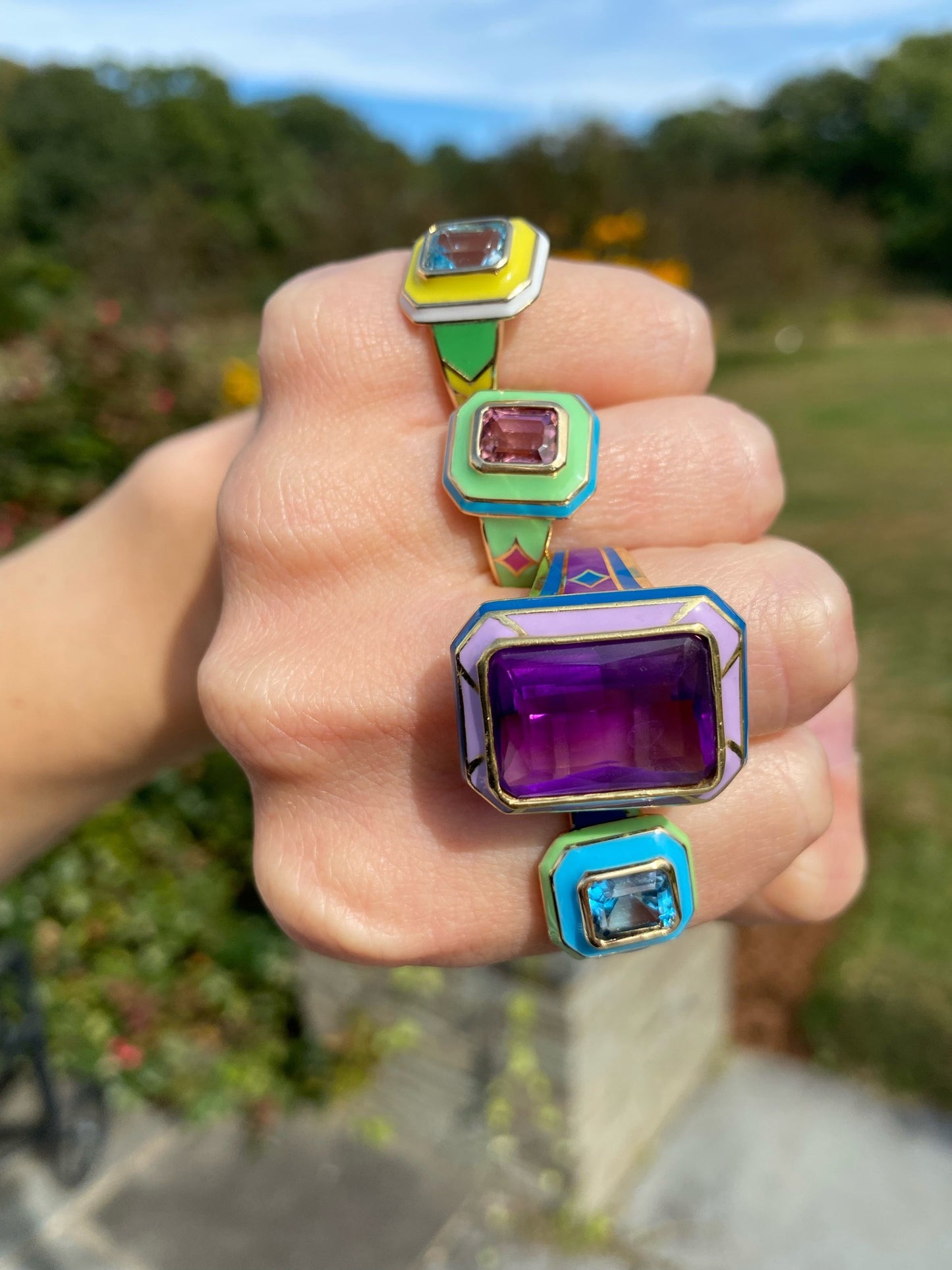
                  
                    Topaz Chevron Cocktail Ring
                  
                