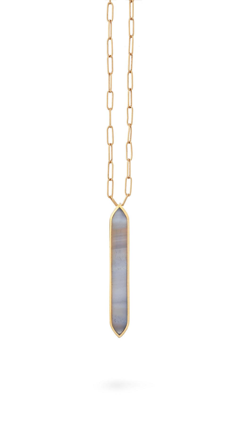 Saturn Chalcedony Goddess Necklace