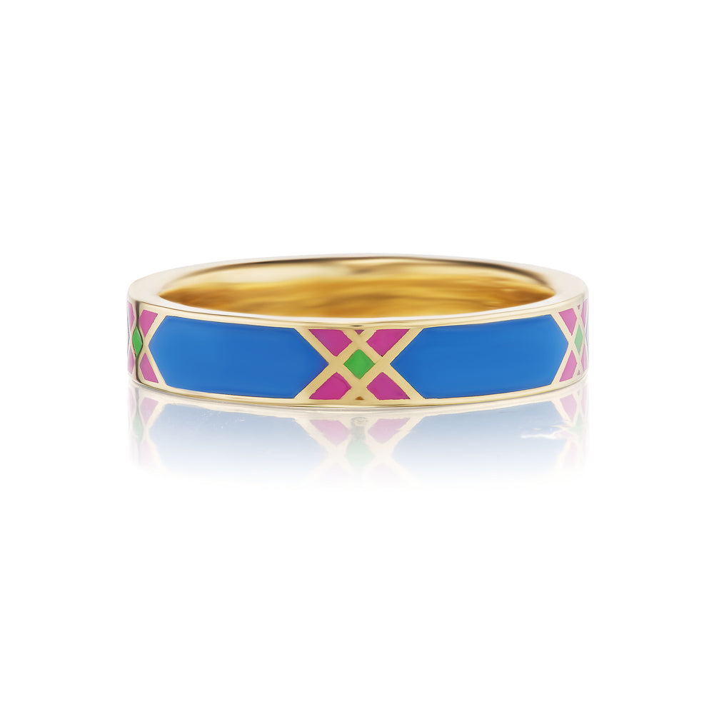 Melrose Enamel Cocktail Band Ring