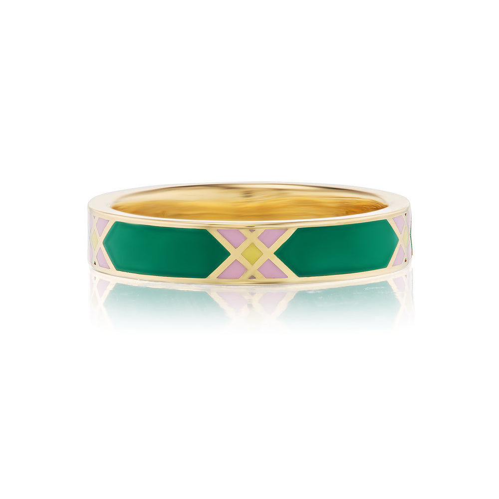 Rodeo Enamel Cocktail Band Ring
